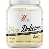 XXL Nutrition - Whey Delicious Protein Pulver - Leckerste Shake - Eiweiss Pulver, Whey Protein Isolat & Konzentrat - Hohe Qualität - 78,5% Proteingehalt - Süße Vanille - 1000 Gramm