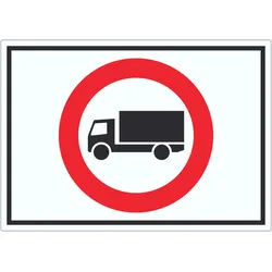 LKW Durchfahrt Verboten Symbol Aufkleber A7 (74x105mm)