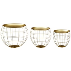 HTI-Living Tisch Set bauchig, 3-teilig Eisen