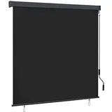 vidaXL Outdoor Rollo Gestreift Anthrazit 180 x 250 cm Stoff