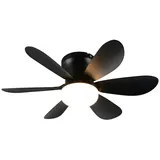 Trio Lund 53 cm Deckenventilator Schwarz