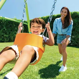 Intex Schaukelkombination 2-in-1 Blau/Grün Metall