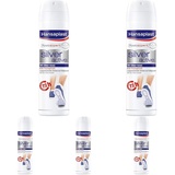 Hansaplast Silver Active Fußspray (150 ml), Fußdeo Anti-Transpirant mit 72 h Schutz vor Fußgeruch und Schweiß, Aktiv-Komplex mit Silber-Ionen (Packung mit 5)