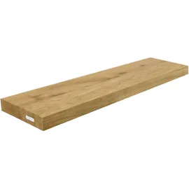 holz4home® holz4home Schwebendes Wandregal aus Eiche 80cm Ohne Baumkante Natur