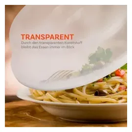 Pro Home Mikrowellenabdeckung Ø26 x 7cm 2er Set transparent