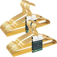PARUSIA Kleiderbügel Gold, 42cm breit, 1cm stark, Kleiderbügel Metall