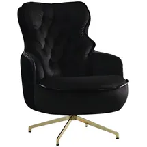 JVMöbel Sessel Club Lounge Polyester 100 x 102 x 76 cm Schwarz