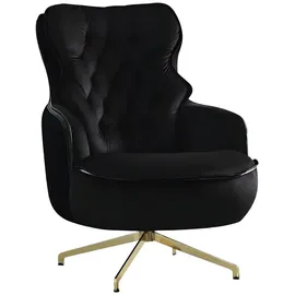 JVMöbel Sessel Club Lounge Polyester 100 x 102 x 76 cm Schwarz