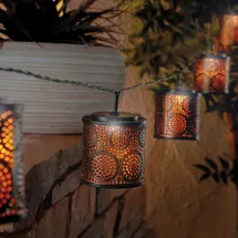 esotec Solar Lampion Lichterkette Marokko Laternen kupfer-gold wetterfest 102803