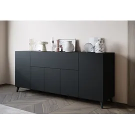 Home Affaire Sideboard Phuket II 180 x 76 x 37,5 cm schwarz