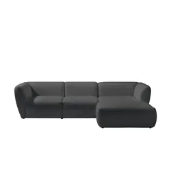 switch Ecksofa in Bouclé Candelo , grau , Maße (cm): B: 306 H: 75 T: 172