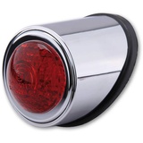 Shin Yo LED-Rücklicht OLD SCHOOL TYP1, chrom, rotes Glas, E-gepr., silber