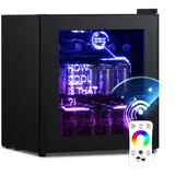 48L Mini Kühlschrank mit Glastür Leise 39dB, Cyberpunk Getränkekühlschrank mi...