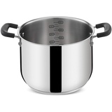 Lagostina Praktischer Kochtopf mit 2 Griffen für Induktion, Grau, 22 cm, Stahl 18/10