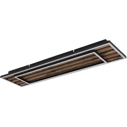 GLOBO LIGHTING LED Deckenleuchte "WOODY", schwarz (schwarz matt), 1 flammig, H: 6,00cm,, Lampen, Memoryfunktion, die deine bevorzugte Einstellung speichert