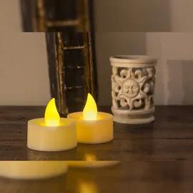 Konstsmide 1980-100 LED-Teelichter 2er Set Weiß Warmweiß