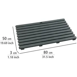 Wenko Badematte Indoor & Outdoor Grau 80 x 50 cm