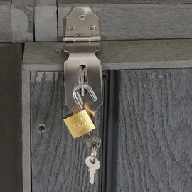 Mendler WPC Mülltonnenbox J28-XL-1-2er grau