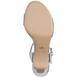 TAMARIS SANDALETTE für Damen, silber, Größe 40 EU
