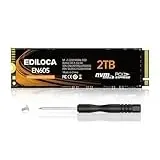 Ediloca EN605 2TB M.2 SSD, NVMe1.3 PCIe Gen3 x4 SSD 3D NAND TLC Interne Festplatte, M.2 2280 - Lese-/Schreibgeschwindigkeit bis zu 2150/1300 MB/s - Interne SSD Kompatibel mit Laptop & PC Desktop