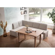 exxpo - sofa fashion Eckbank EXXPO - SOFA FASHION "Intenso, viele Bezugsstoffe Cord, Struktur 243/158 cm (B/T)", beige, B:243cm H:91cm T:158cm, NaturLeder;Strukturstoff (Zusammensetzung: Polyester 100%);Luxus-Microfaser (Zusammensetzung: Aufgeflockte 100% Polyester Schicht
