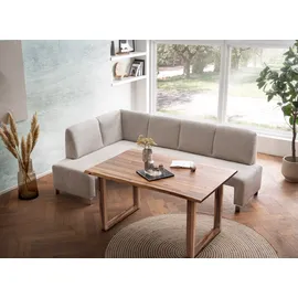 exxpo - sofa fashion Eckbank EXXPO - SOFA FASHION "Intenso, viele Bezugsstoffe Cord, Struktur 243/158 cm (B/T)", beige, B:243cm H:91cm T:158cm, NaturLeder;Strukturstoff (Zusammensetzung: Polyester 100%);Luxus-Microfaser (Zusammensetzung: Aufgeflockte 100% Polyester Schicht
