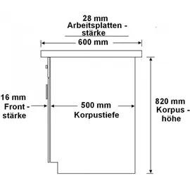 Küchen-Preisbombe Küchenzeile Dave 180 cm Eiche Sonoma braun