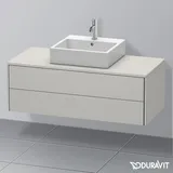 Duravit XSquare Unterschrank, 2 Schubkästen, Betongrau matt