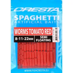 Cresta Spaghetti Worms 8,11,22mm Tomato Red