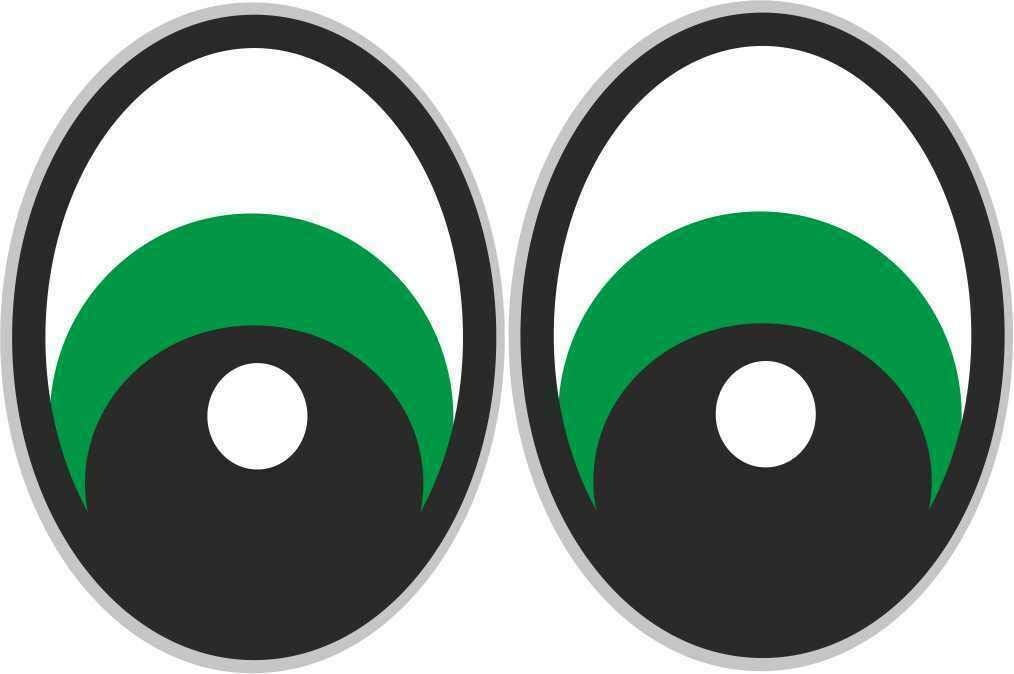 2x Augen Aufkleber für Saugroboter, Mähroboter Wischroboter Thermomix Sticker Set Roboter (grün)