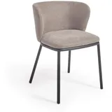 Kave Home 2er Set Kave Home Stuhl Ciselia Stoff Braun