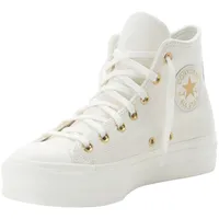 Converse Turnschuhe CHUCK TAYLOR ALL STAR LIFT PLATFORM GOLD in Weiss, 37 1/2