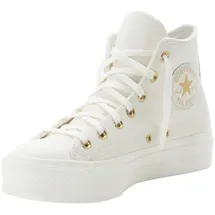 Converse Turnschuhe CHUCK TAYLOR ALL STAR LIFT PLATFORM GOLD in Weiss, 37 1/2