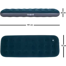 Jilong Avenli Camping Luftmatratze/Luftbett blau mit eingebauter Fußpumpe