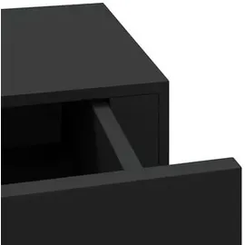 vidaXL Wandregal mit Schublade 60 x 23,5 x 10 cm Schwarz
