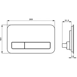 Villeroy & Boch ViConnect Betätigungsplatte 200G, 922400RB