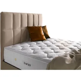 Bambi Boxbett, Beige, Holz, Metall, 160x200 cm, Schlafzimmer, Betten, Boxspringbetten