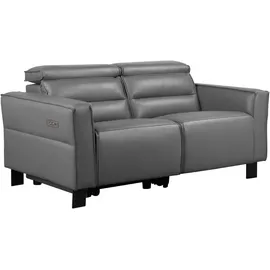Home Affaire 2-Sitzer HOME AFFAIRE "Carpari, 162 cm, mit manueller od. elektrischer Relaxfunktion", grau, B:162cm H:97cm T:100cm, Sofas, (USB A/C), sowie Kopfteilverstellung