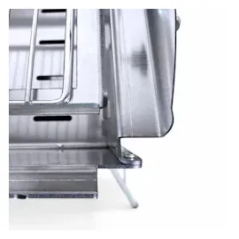 Grillpeter Mangal Edelstahl 2 mm Schaschlickgrill Set + 9 Spieße