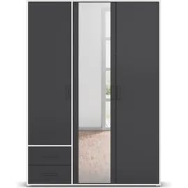 Rauch Drehtürenschrank VOYAGER 140 x 194 x 53 cm Grau/Weiß