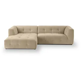 xonox Eckcouch Webstoff 2-Sitzer Beige