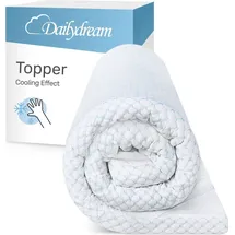 DAILYDREAM Kühlender Topper mit Visco-Schaum 120 x 200 cm Weiß