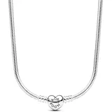 Pandora Moments Schlangen-Gliederarmband mit Herzverschluss 393091C00-45 - Silber