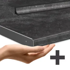 Vicco Küchenzeile R-Line 200 cm Anthrazit Landhaus