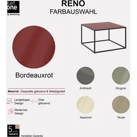 Set One by Musterring Reno Rot/Schwarz Glas 80 x 50 x 80 cm