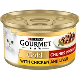 Gourmet Gold Huhn & Leber in Soße, 12 x 85 g, 1020 g