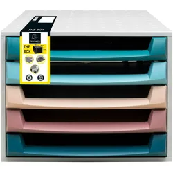 Exacompta 221606D Ablagemodul, Schubladenbox, The Box, Skandi - Farben sortiert