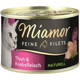 Miamor Feine Filets Naturelle Thunfisch & Krebsfleisch 12 x 156 g