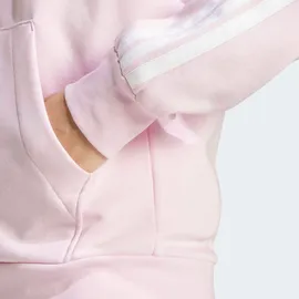 adidas Essentials 3-Streifen Full-Zip Fleece Damen Kapuzensweater, pink - S
