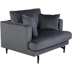 Sofia Sessel Velour dunkelgrau.